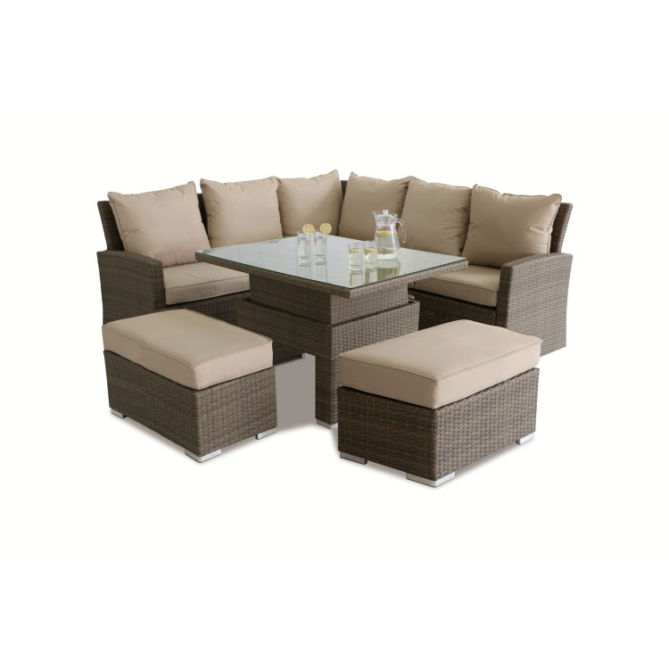 Maze Rattan Garden Furniture Richmond Tuscany Corner Bench Set